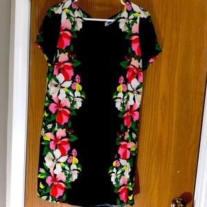 Old Navy size M, black / floral print, midi summer dress